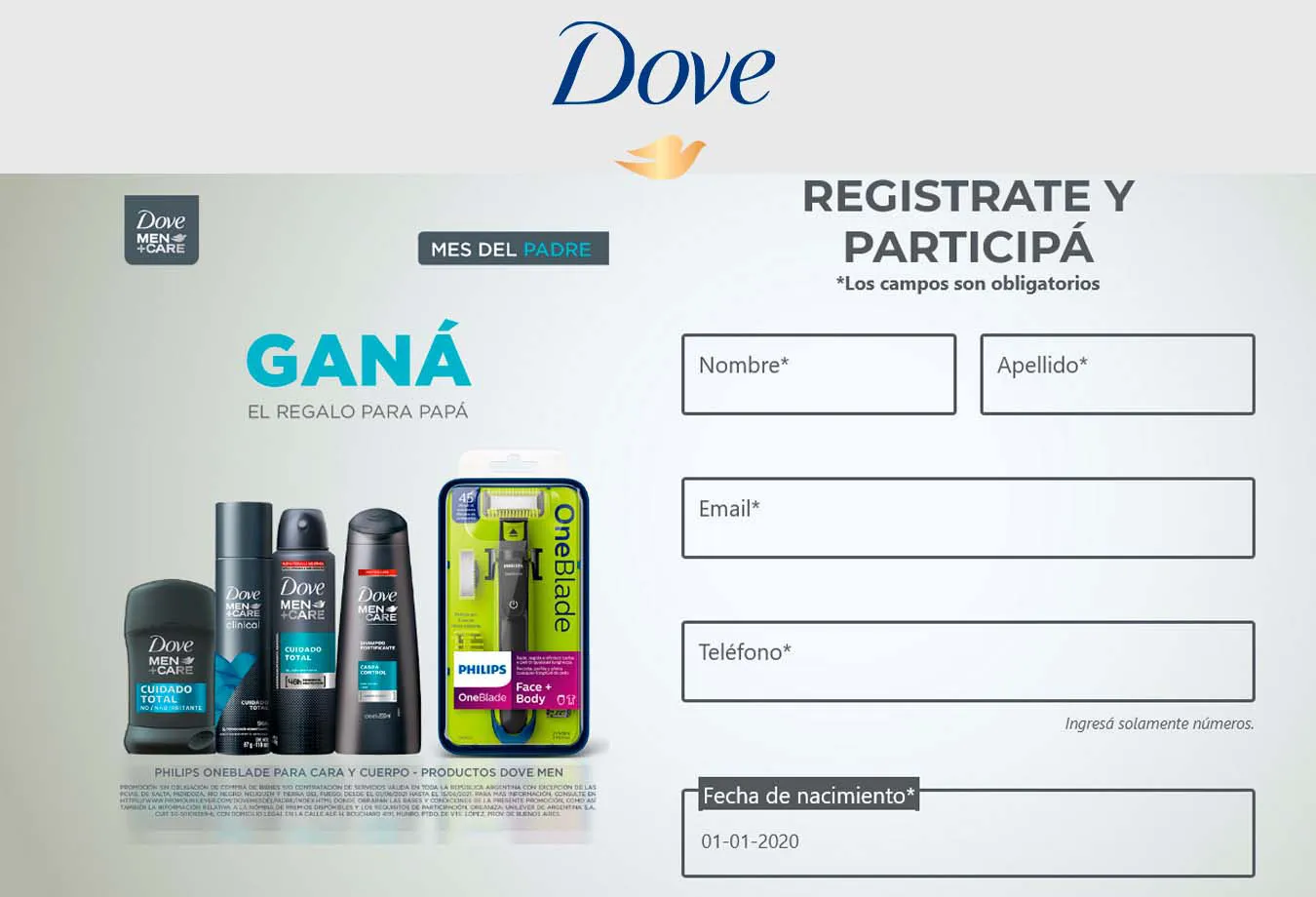 Data capture - Dove mes del padre
