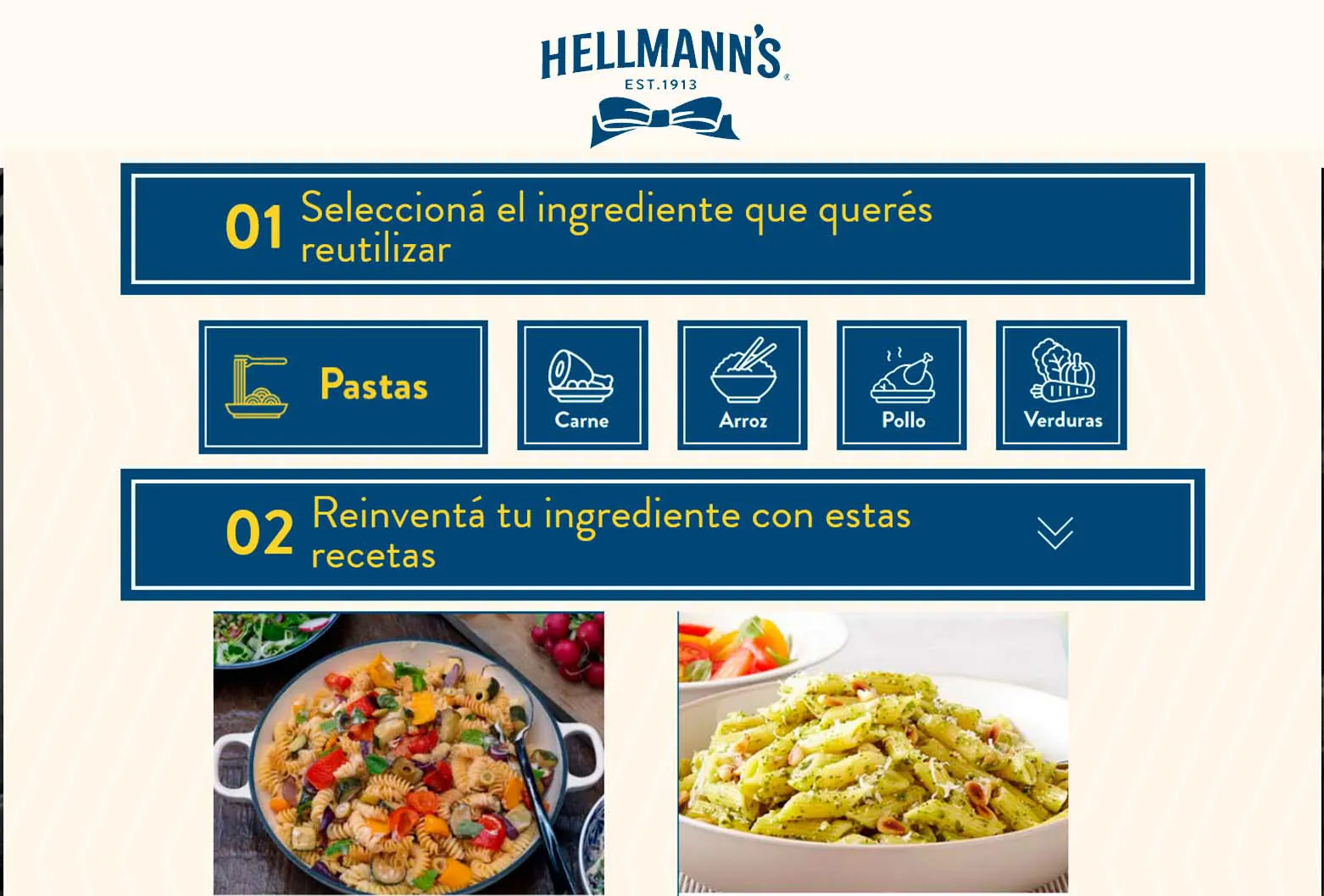 Hellmann's Selector de recetas - Página Oficial Argentina