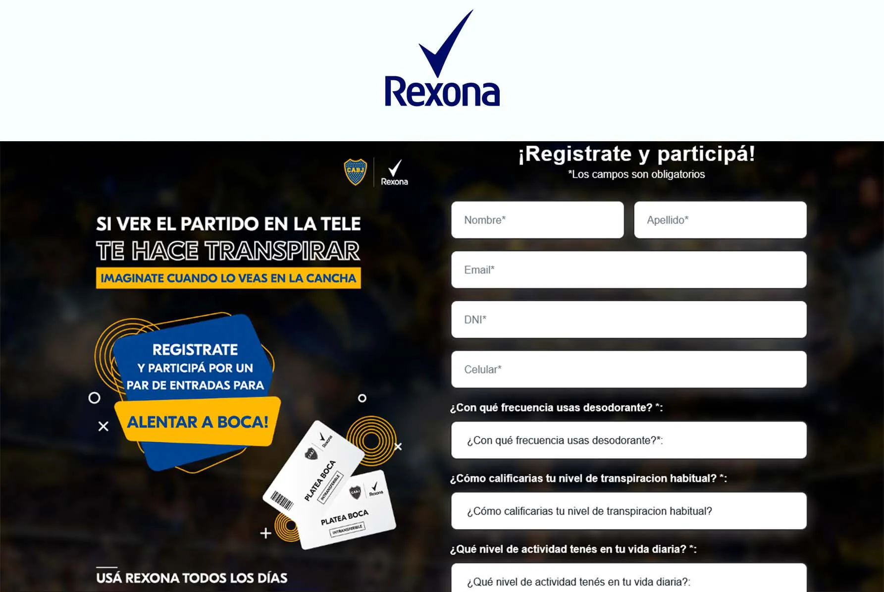 Data capture - Rexona boca