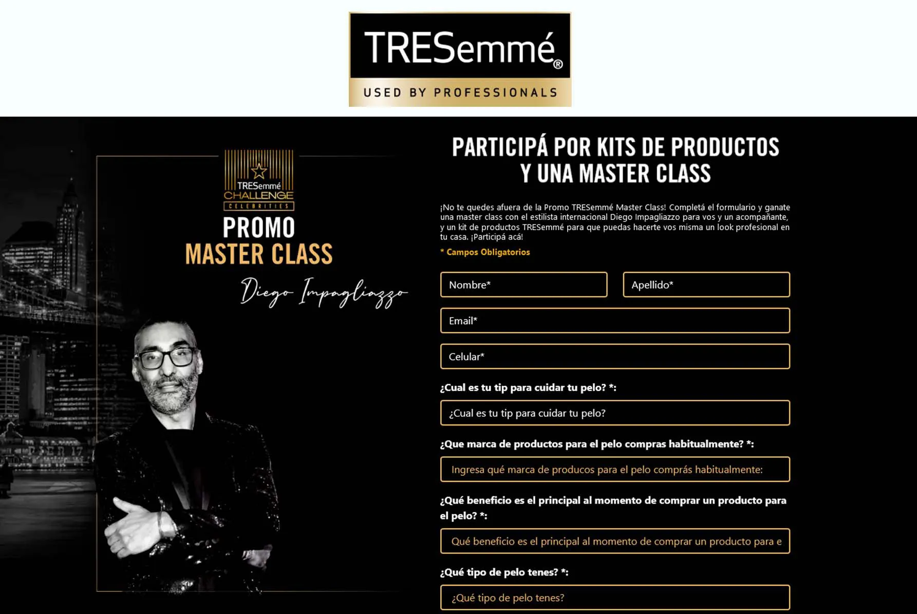Data capture - Tresemmé Master class