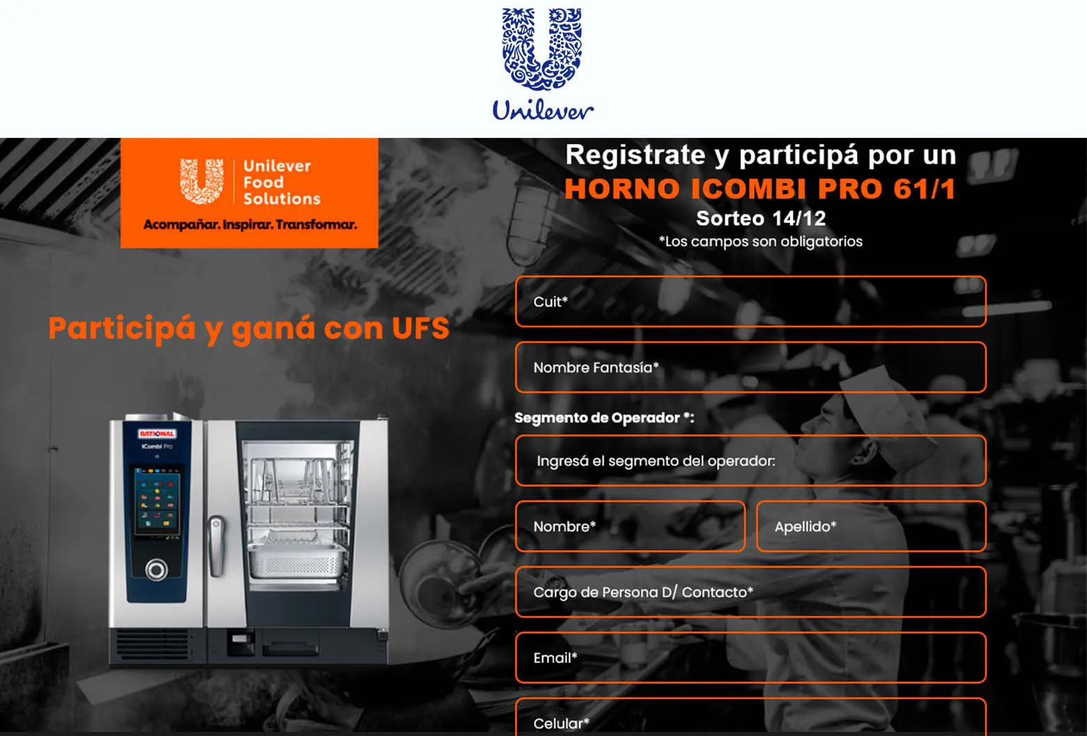 Data capture - Uniliver Food Solutions